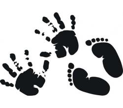 stencil Schablone Hand und Fuß